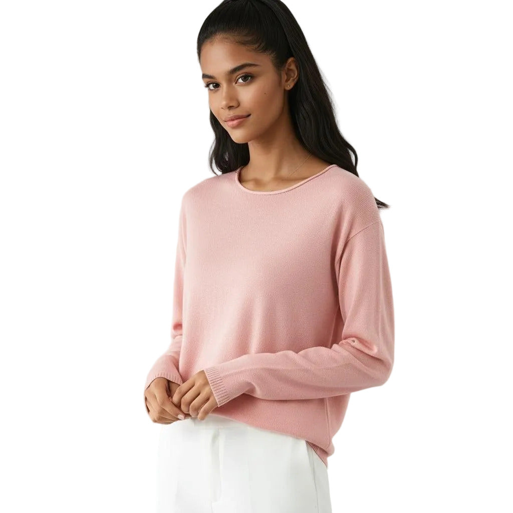 Damski sweter z okrągłym dekoltem