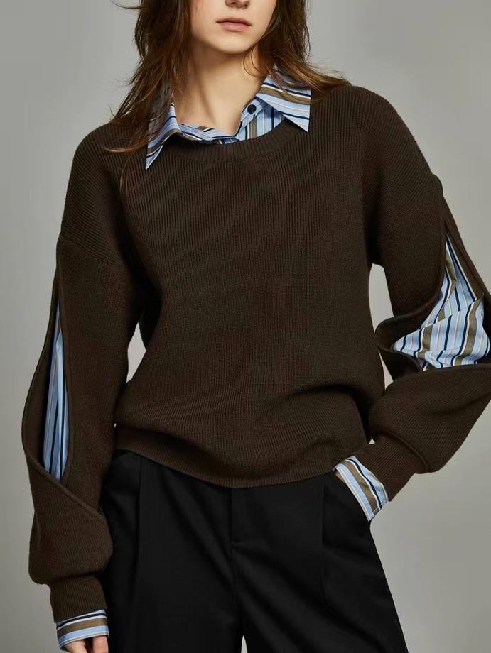 Aniela | Sweter damski dzianinowy oversize - view 4