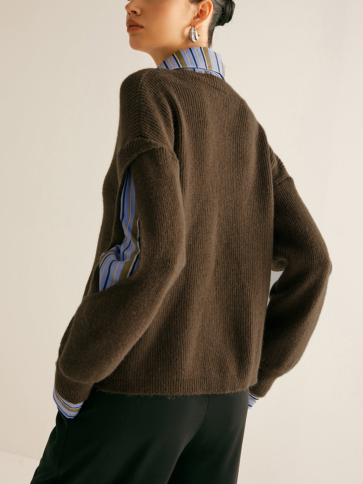 Aniela | Sweter damski dzianinowy oversize - view 5