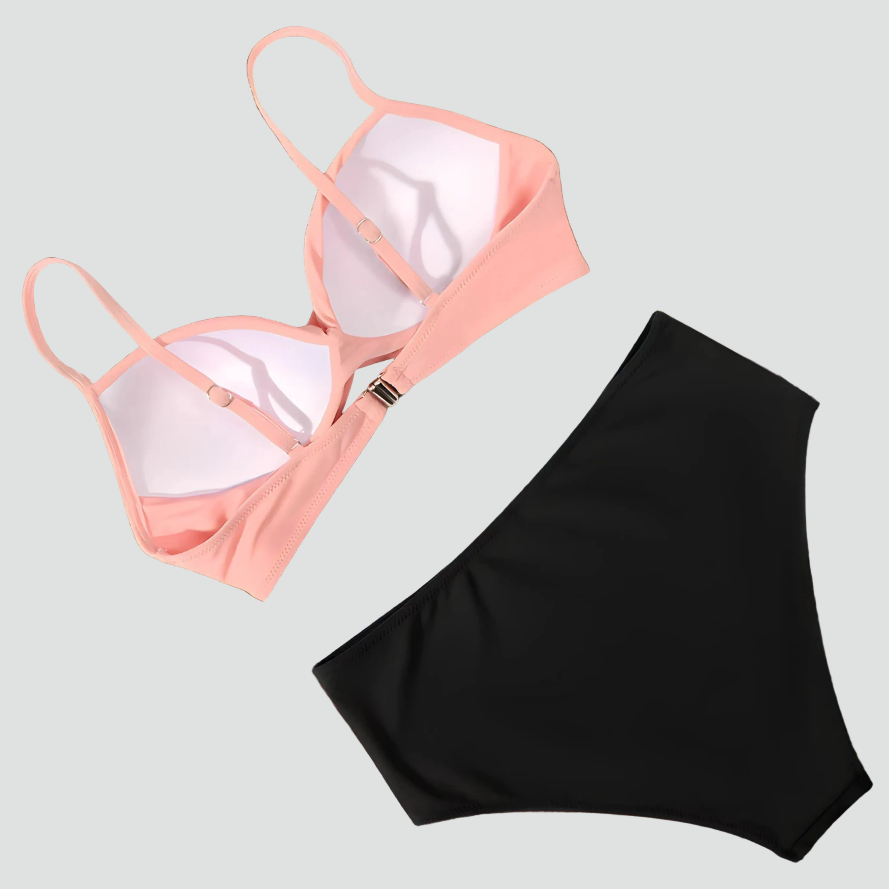 Bikini damskie z wysokim stanem i efektem push up, wyszczuplające, w stylu retro - view 10
