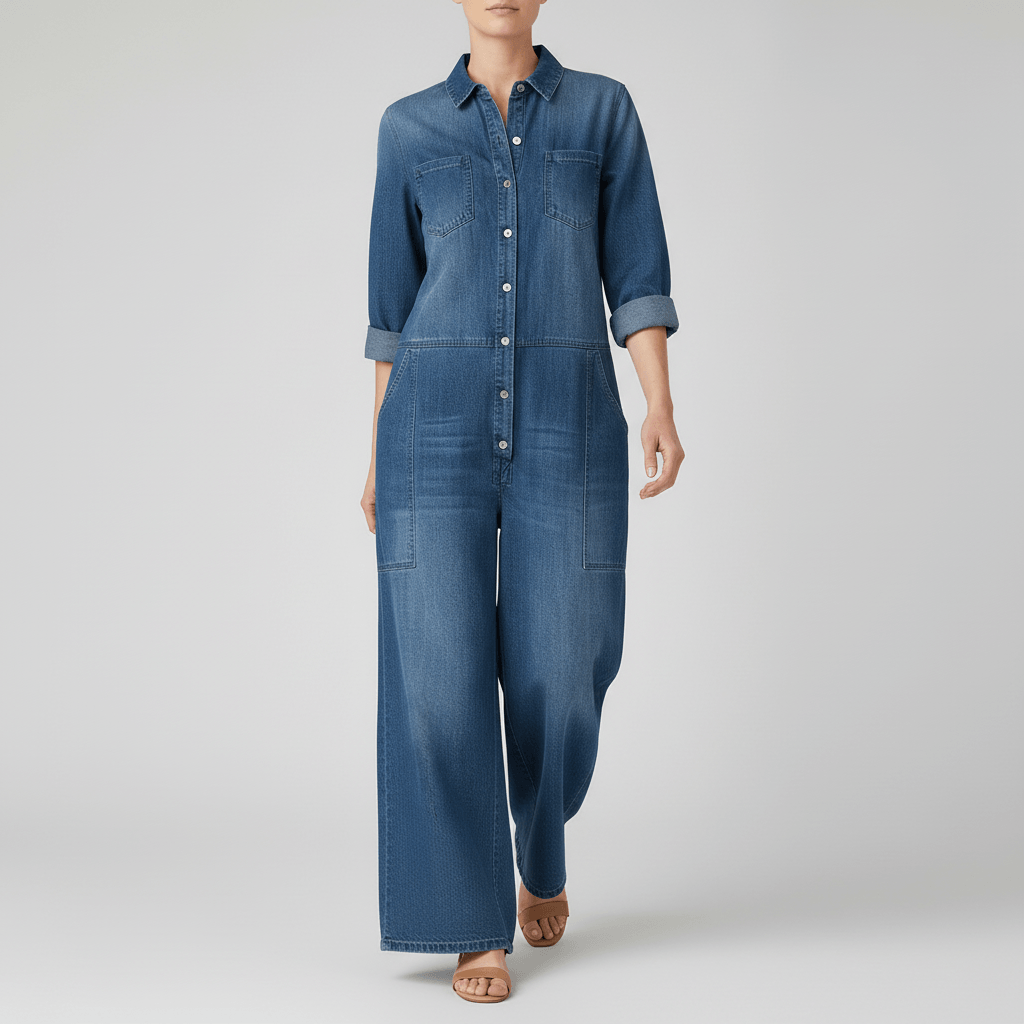 Bygenoveve | Luźny bawełniany kombinezon