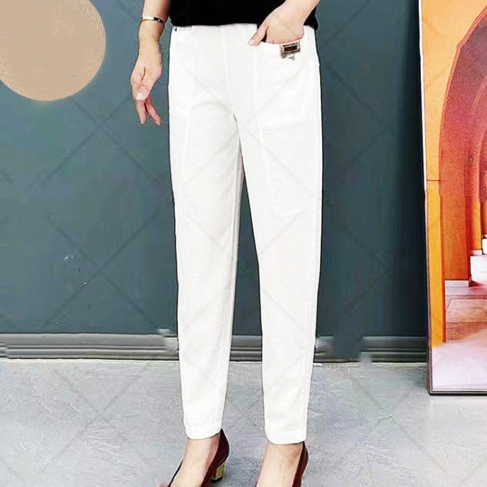Oriana™ | Bawełniane spodnie dopasowane 4