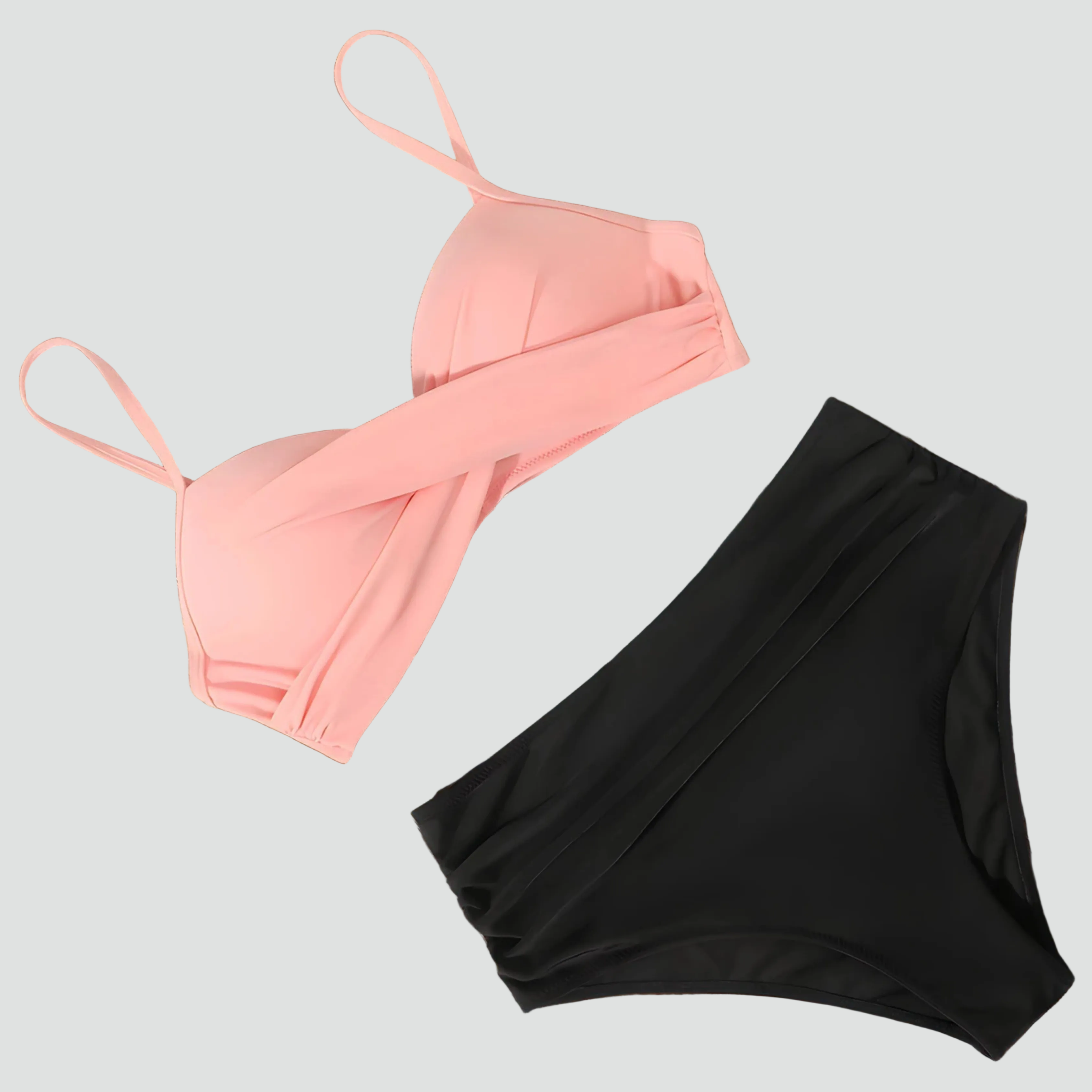 Bikini damskie z wysokim stanem i efektem push up, wyszczuplające, w stylu retro - view 9