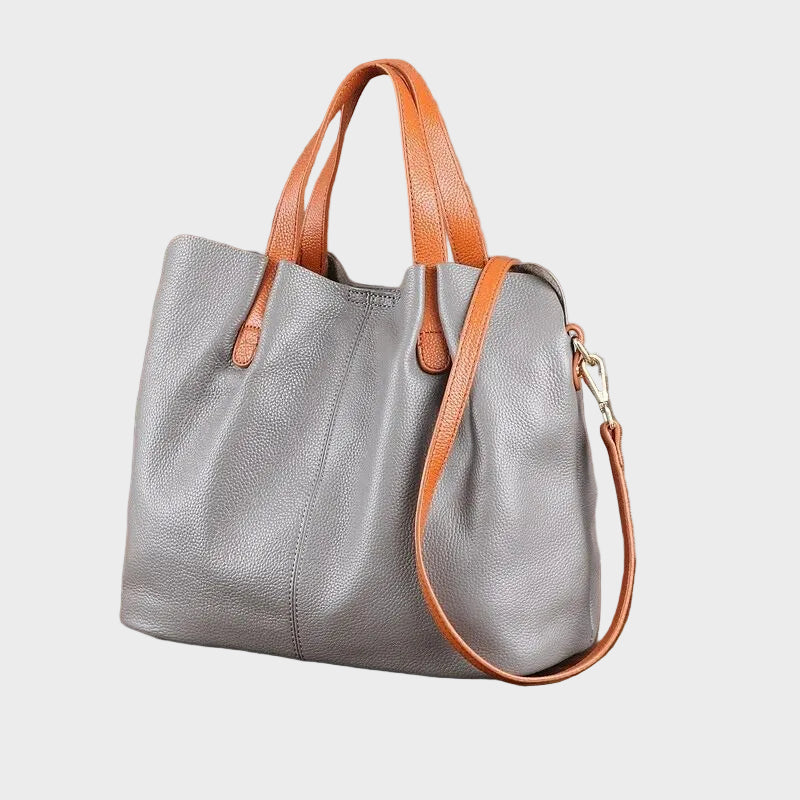 Jolanta | Torebka damska skórzana shopper na ramię - view 7