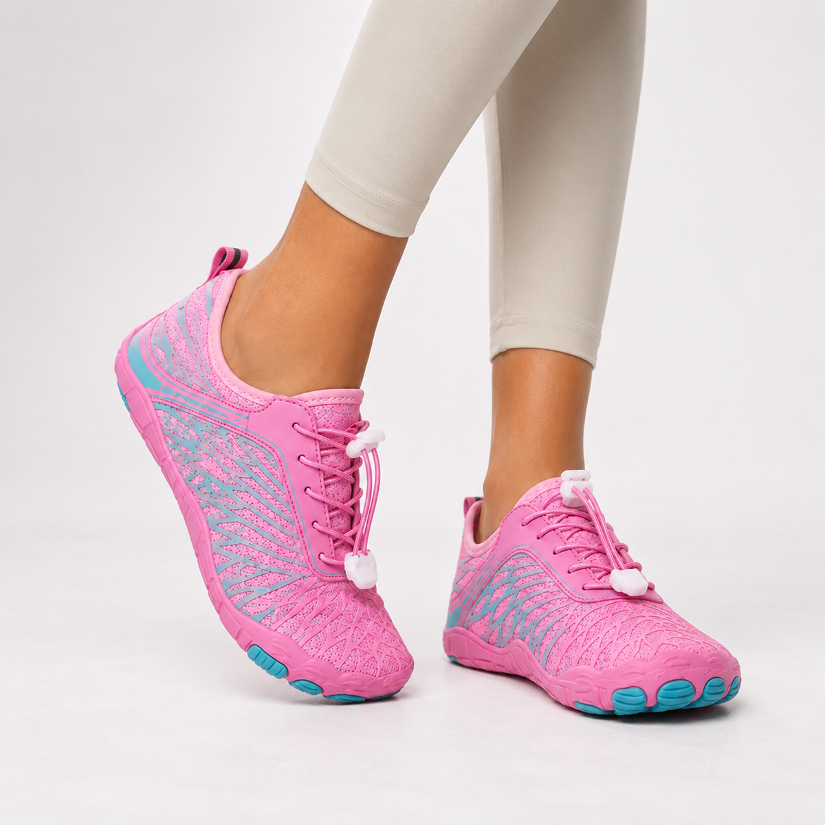 Kaja | Buty barefoot damskie do chodzenia - Różowy