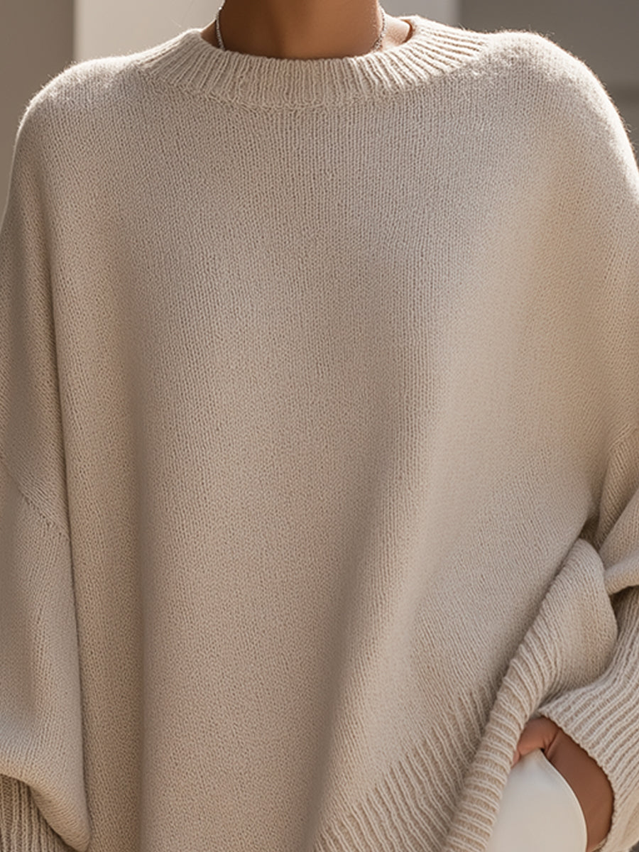 Lena | Sweter damski oversize wełniany - view 7