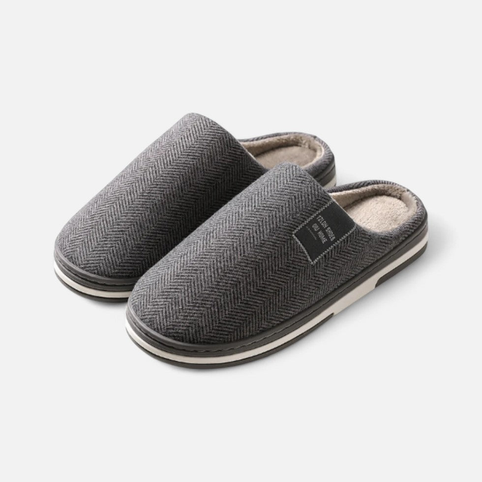 Sandra | Kapcie domowe ocieplane unisex - Ciemnoszary