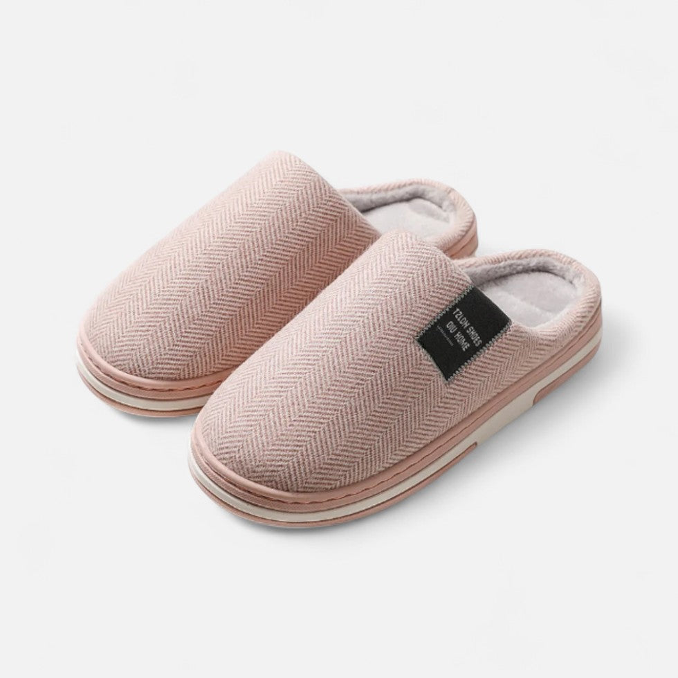 Sandra | Kapcie domowe ocieplane unisex - Jasnoróżowy