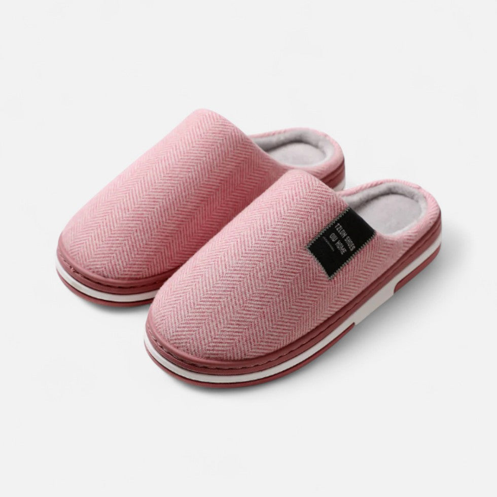 Sandra | Kapcie domowe ocieplane unisex - Różowy