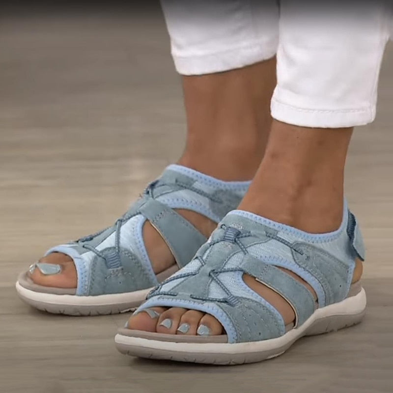 Sandra | Sandały damskie sportowe na rzepy - view 9