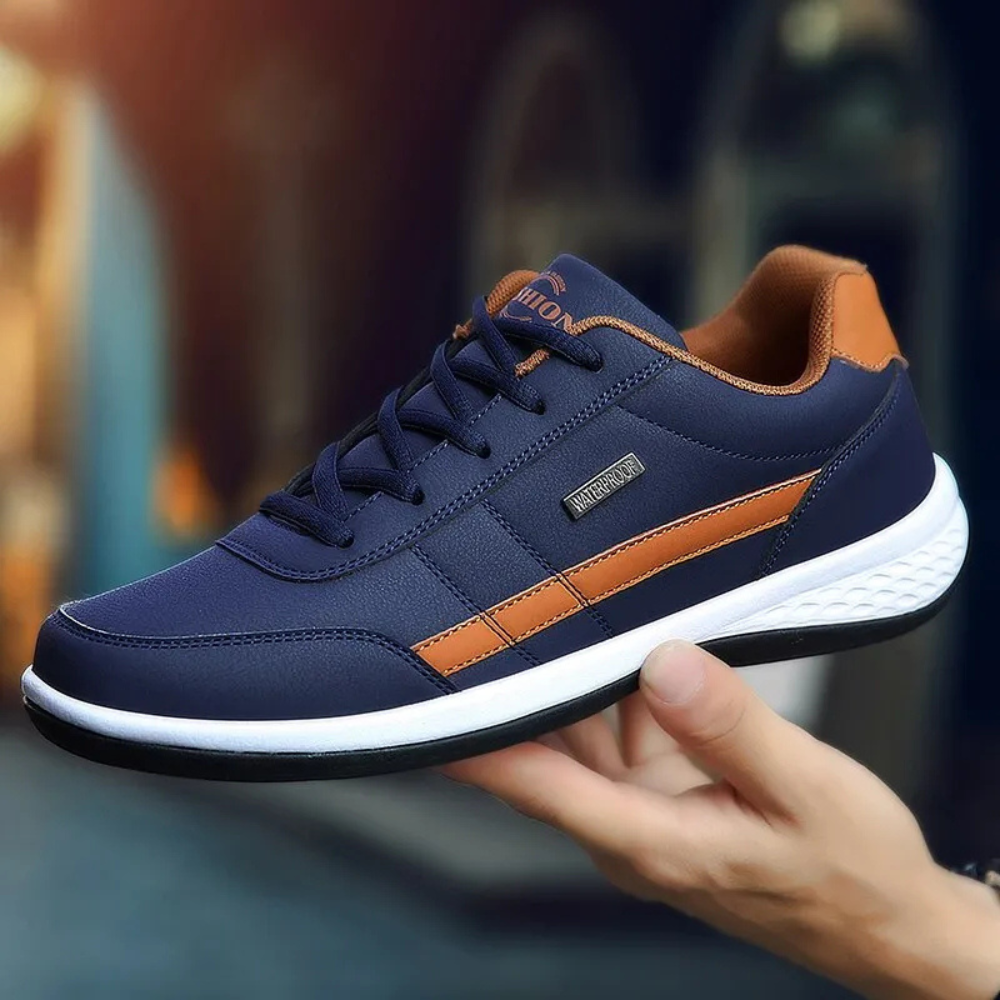 Wojciech | Sneakersy męskie skórzane sznurowane - view 8